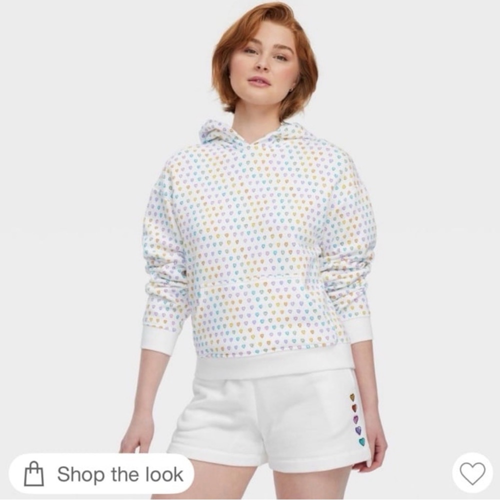 Women's Disco Hearts Wave Hoodie Pink/ Lavender/Teal - Roller Rabbit x Target